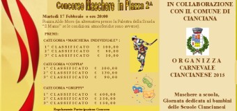 LA PRO LOCO ORGANIZZA CARNEVALE CIANCIANESE